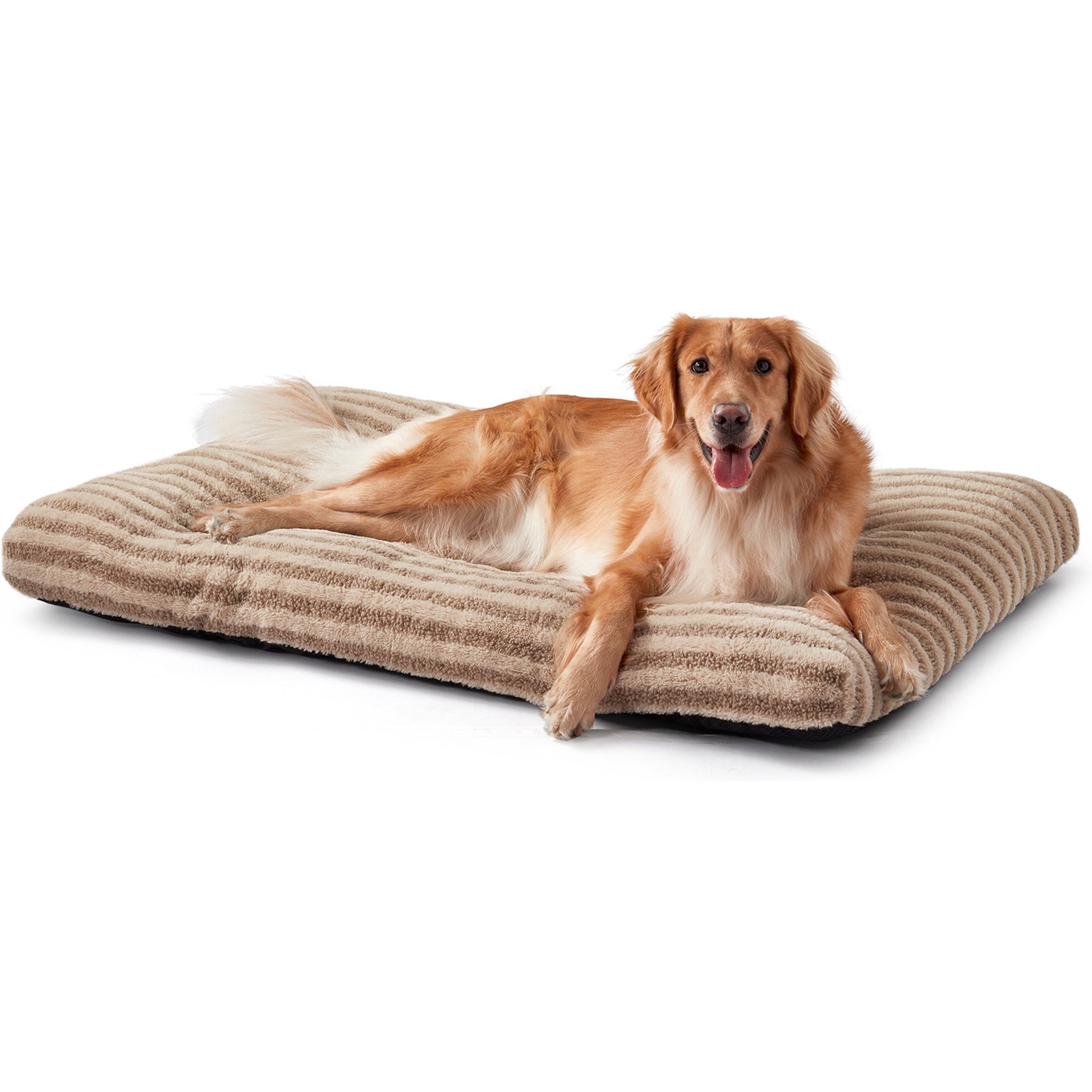 FURTIME Extra-Thick Pillow, Machine-Washable, Non-Slip Base Dog Bed, Brown, X-Large