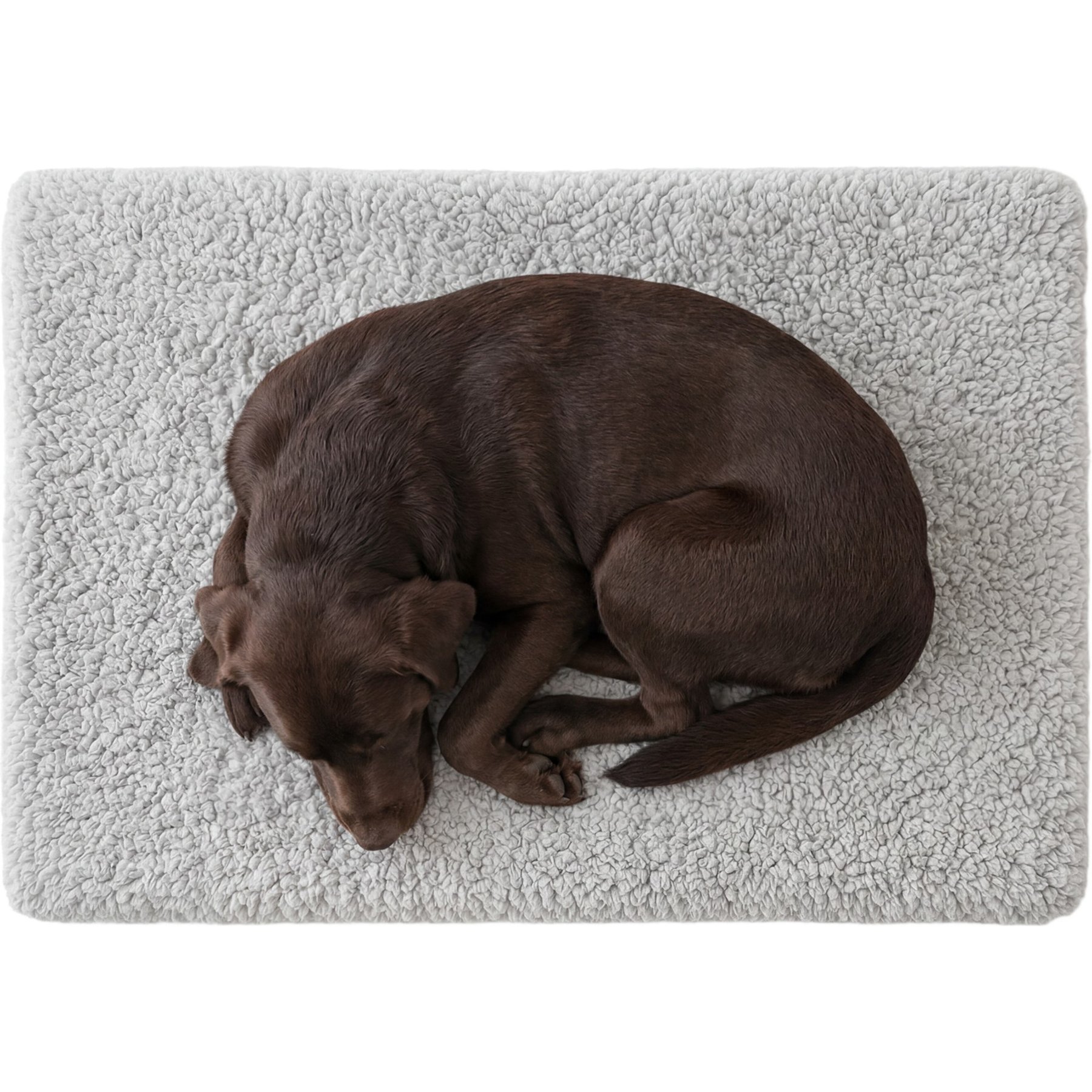 Furvii Essential Textured PV Fleece Dog Crate Pad, Medium: 29 x 18-in, Silver Gray