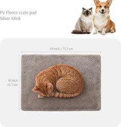 Furvii Essential Ultra-Soft PV Fleece Dog Crate Pad, Medium: 29 x 18-in, Silver Mink slide 2 of 3