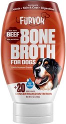 Furvor Beef Concentrated Bone Broth Digestive Health High-Protein Liquid Dog Food Topper, 12-oz bottle