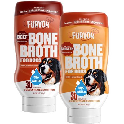 Furvor Furvor Combo Beef Chicken Concentrated Digestive Health High-Protein Liquid Dog Food Topper, 16-oz bottle, 2 count
