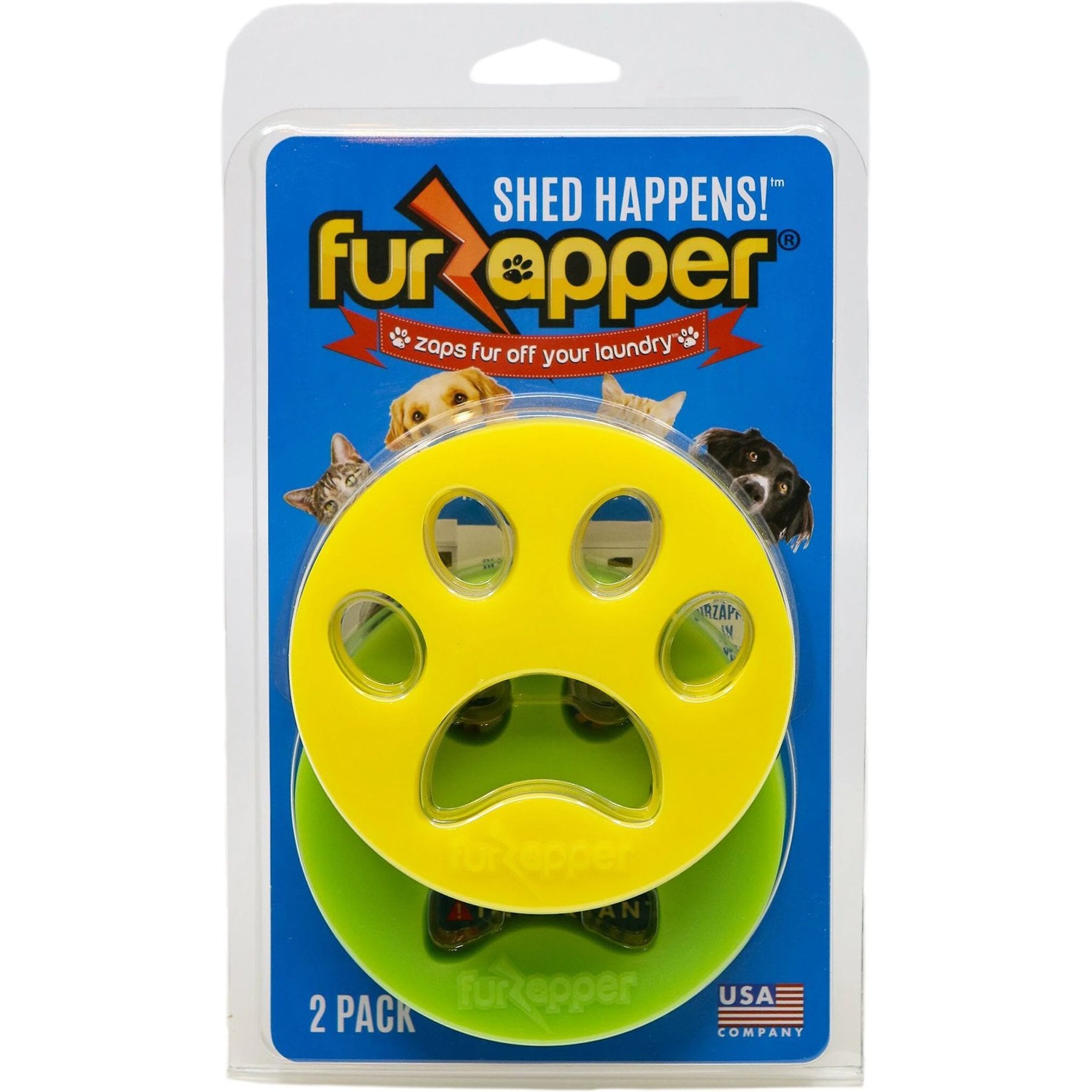 FurZapper Dog & Cat Hair Removal Tool, 2 count