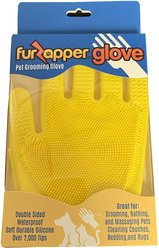 FurZapper Pet Grooming Glove, Yellow