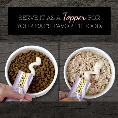 Show full view: Fussie Cat Chicken with Duck Puree Lickable Cat Treats, 0.5-oz pouch, pack of 4 slide 4 of 8