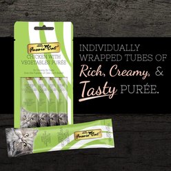 Fussie Cat Chicken with Vegetables Puree Lickable Cat Treats, 0.5-oz pouch, pack of 4 slide 2 of 6