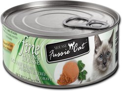 Fussie Cat Fine Dining Mousse Oceanfish with Pumpkin Entree Wet Cat Food, 2.47-oz can, case of 24