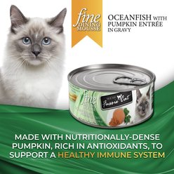 Fussie Cat Fine Dining Mousse Oceanfish with Pumpkin Entree Wet Cat Food, 2.47-oz can, case of 24 slide 2 of 7