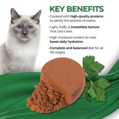 Show full view: Fussie Cat Fine Dining Mousse Oceanfish with Pumpkin Entree Wet Cat Food, 2.47-oz can, case of 24 slide 4 of 9