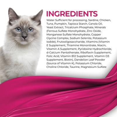 Show full view: Fussie Cat Fine Dining Mousse Sardine with Pumpkin Entree Wet Cat Food, 2.47-oz can, case of 24 slide 5 of 8