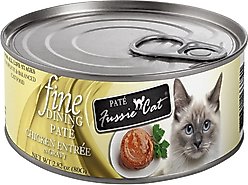 Fussie Cat Fine Dining Pate Chicken Entrée Wet Cat Food, 2.82-oz can, case of 24