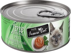 Fussie Cat Fine Dining Pate Oceanfish Entrée Wet Cat Food, 2.82-oz can, case of 24