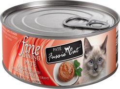 Fussie Cat Fine Dining Pate Sardine with Chicken Entrée Wet Cat Food, 2.82-oz can, case of 24