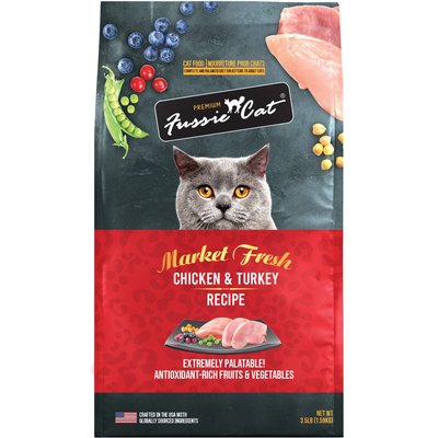 Fussie Cat Fussie Cat Market Fresh Chicken & Turkey Recipe Grain-Free Dry Cat Food, 3.5-lb bag