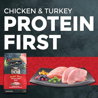 Show full view: Fussie Cat Market Fresh Chicken & Turkey Recipe Grain-Free Dry Cat Food, 3.5-lb bag slide 4 of 10