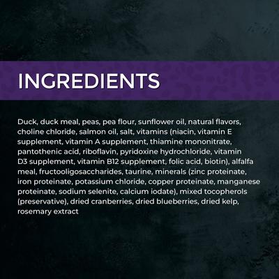 Show full view: Fussie Cat Market Fresh Duck Meal Recipe Grain-Free Dry Cat Food, 10-lb bag slide 6 of 9