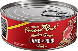 Fussie Cat Market Fresh Lamb & Pork Wet Cat Food, 5.5-oz can, case of 24