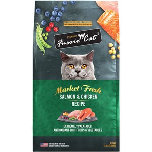Fussie Cat Market Fresh Salmon & Chicken Recipe Grain-Free Dry Cat Food, 3.5-lb bag
