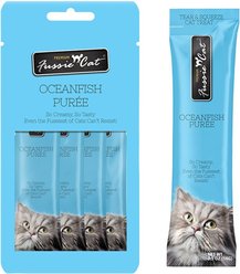 Fussie Cat Ocean Fish Puree Lickable Cat Treats, 2-oz pouch