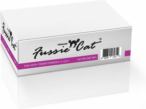 Show full view: Fussie Cat Premium Tuna & Chicken Formula in Aspic Grain-Free Wet Cat Food, 5.5-oz, case of 24 slide 3 of 10