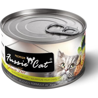Fussie Cat Fussie Cat Premium Tuna & Mussels Formula in Aspic Grain-Free Wet Cat Food, 5.5-oz, case of 24