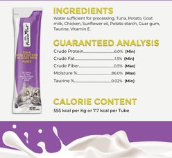 Fussie Cat Premium Tuna with Chicken in Goat Milk Puree Lickable Cat Treats, 2-oz pouch, case of 4 slide 2 of 6