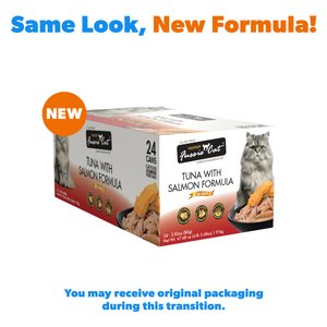 Fussie Cat Premium Tuna with Salmon Formula in Aspic Grain-Free Canned Cat Food, 2.82-oz, case of 24