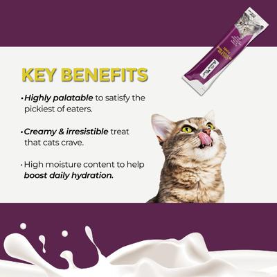 Show full view: Fussie Cat Super Premium Chicken in Goat Milk Puree Lickable Cat Treats, 2-oz pouch, case of 4 slide 5 of 8
