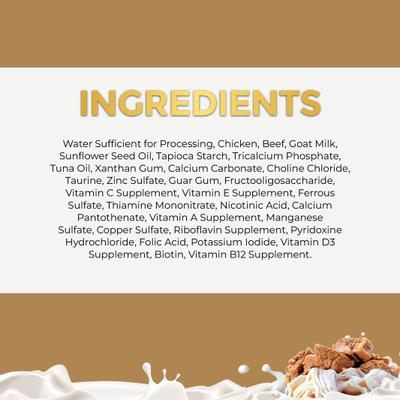 Show full view: Fussie Cat Super Premium Chicken with Beef in Goat Milk Gravy Shredded Wet Cat Food, 2.47-oz can, case of 24 slide 6 of 8