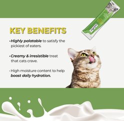 Fussie Cat Super Premium Chicken with Duck in Goat Milk Puree Lickable Cat Treats, 2-oz pouch, case of 4 slide 2 of 6
