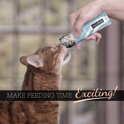 Show full view: Fussie Cat Tuna with Ocean Fish Puree Lickable Cat Treats, 0.5-oz pouch, pack of 4 slide 7 of 8