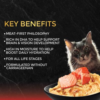 Show full view: Fussie Cat Tuna with Salmon in Gravy Wet Cat Food, 2.82-oz can, case of 24 slide 7 of 9