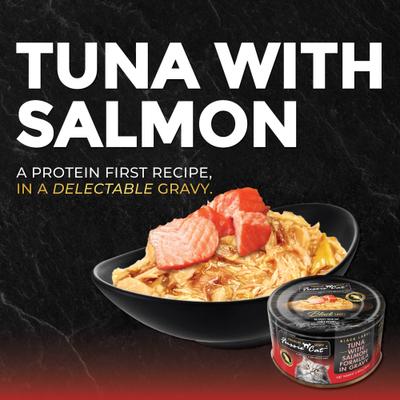 Show full view: Fussie Cat Tuna with Salmon in Gravy Wet Cat Food, 2.82-oz can, case of 24 slide 8 of 9