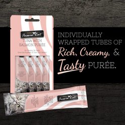 Fussie Cat Tuna with Salmon Puree Lickable Cat Treats, 0.5-oz pouch, pack of 4 slide 2 of 6