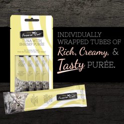 Fussie Cat Tuna with Shrimp Puree Lickable Cat Treats, 0.5-oz pouch, pack of 4 slide 2 of 6