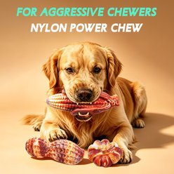FUUFOME Bacon Flavored Nylon Non Splintering Durable Tough Chew Dog Toy, Brown, 3 count slide 2 of 7