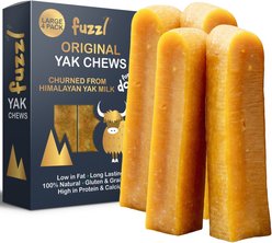 Fuzzl Yak Original Large Natural Dog Chew, 4 count, 7.9-oz box