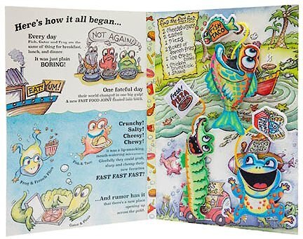 FUZZU Fast Food Cats Book, 11x7-in 3/4x1/2-in
