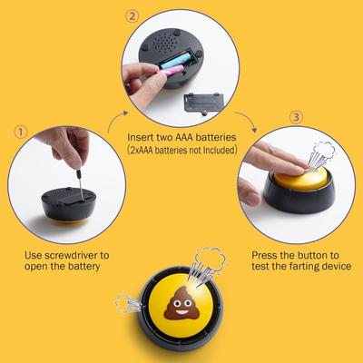 Show full view: Fuzzwoof Hilarious Farting Duck Butt Plush Dog Toy, Yellow slide 4 of 8