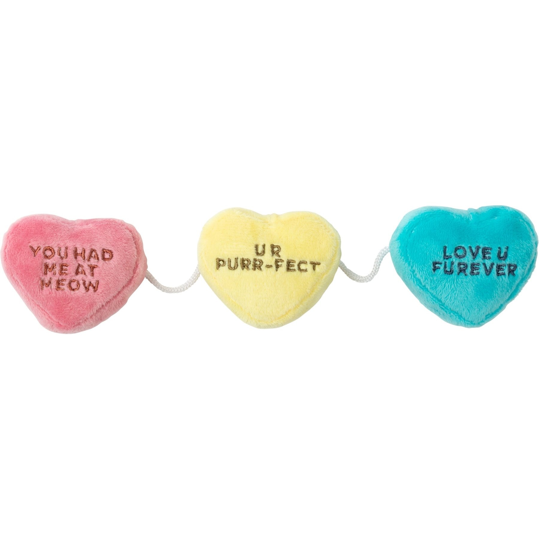FuzzYard Candy Hearts Plush Cat Toy with Catnip