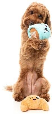 Show full view: FuzzYard Croissant & Cappuccino Squeaky Plush Dog Toy, 2 count slide 6 of 10
