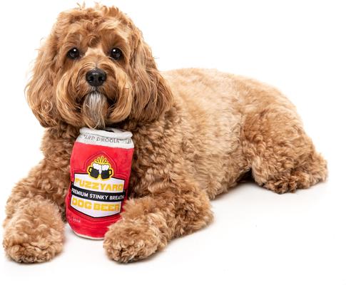 Show full view: FuzzYard Dog Beer Squeaky Plush Dog Toy slide 2 of 5