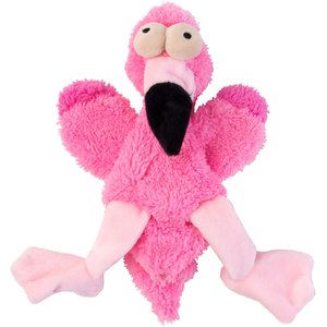 FuzzYard Flat Out Nasties Flo The Flamingo Squeaky Stuffing-Free Plush Dog Toy