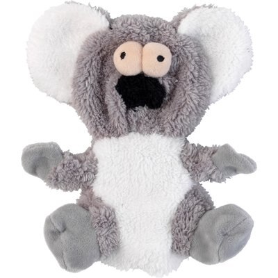FuzzYard FuzzYard Flat Out Nasties Kana The Koala Squeaky Stuffing-Free Plush Dog Toy