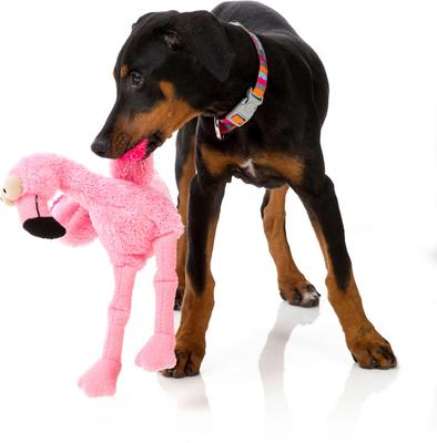 Show full view: FuzzYard Flo Flamingo Squeaky Plush Dog Toy, Large slide 3 of 7