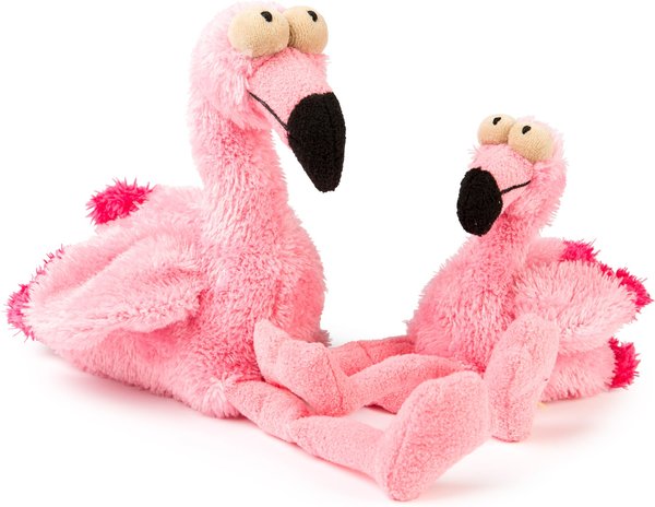 FuzzYard Flo Flamingo Squeaky Plush Dog Toy