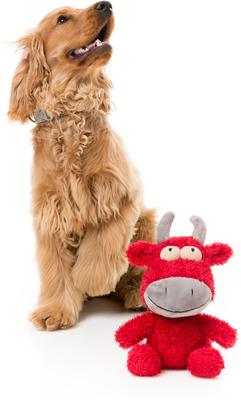 Show full view: FuzzYard Jordan Bull Squeaky Plush Dog Toy, Small slide 3 of 6