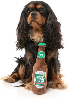 Show full view: FuzzYard Leg Liftin' Lager Squeaky Plush Dog Toy slide 2 of 5