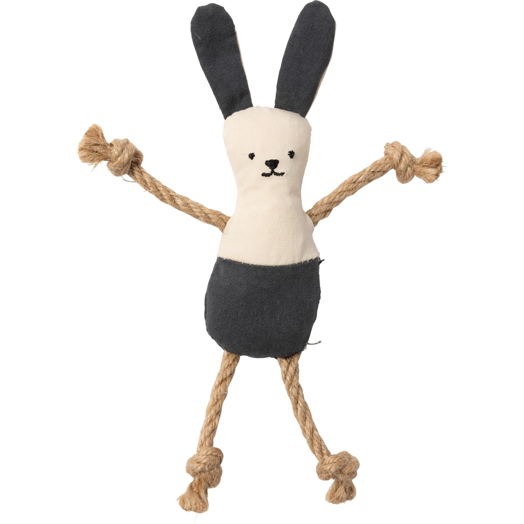 FuzzYard Life Bunny Plush Cat Toy with Catnip, Slate Grey