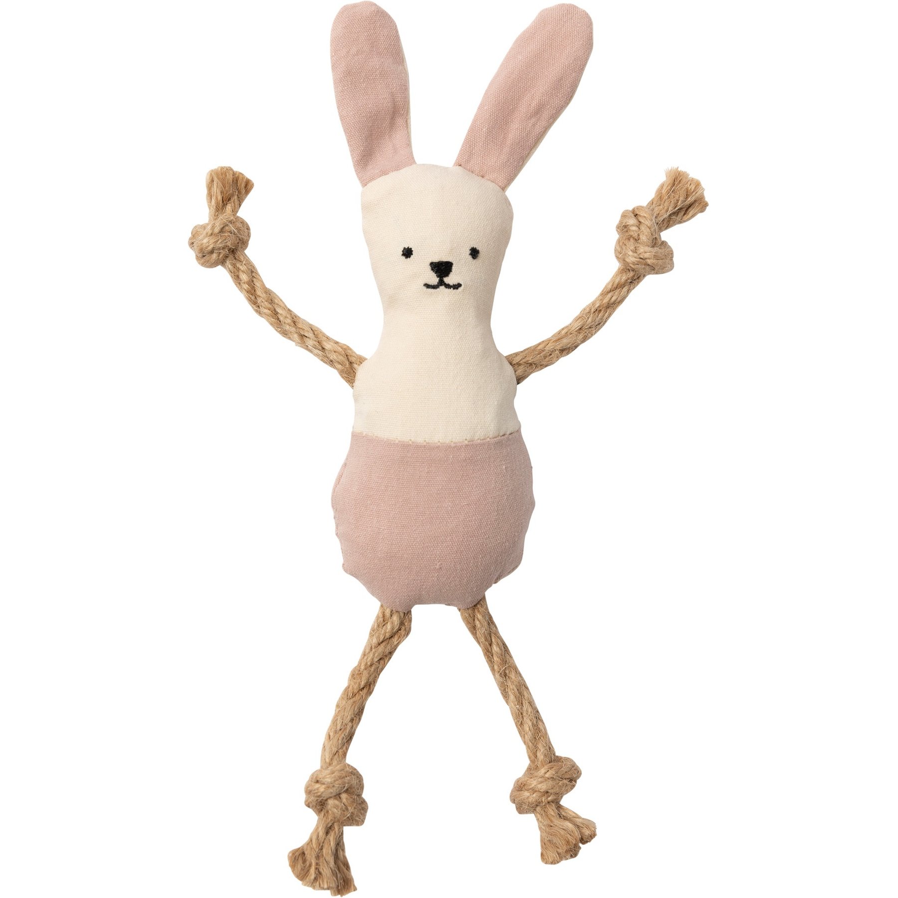 FuzzYard Life Bunny Plush Cat Toy with Catnip, Soft Blush