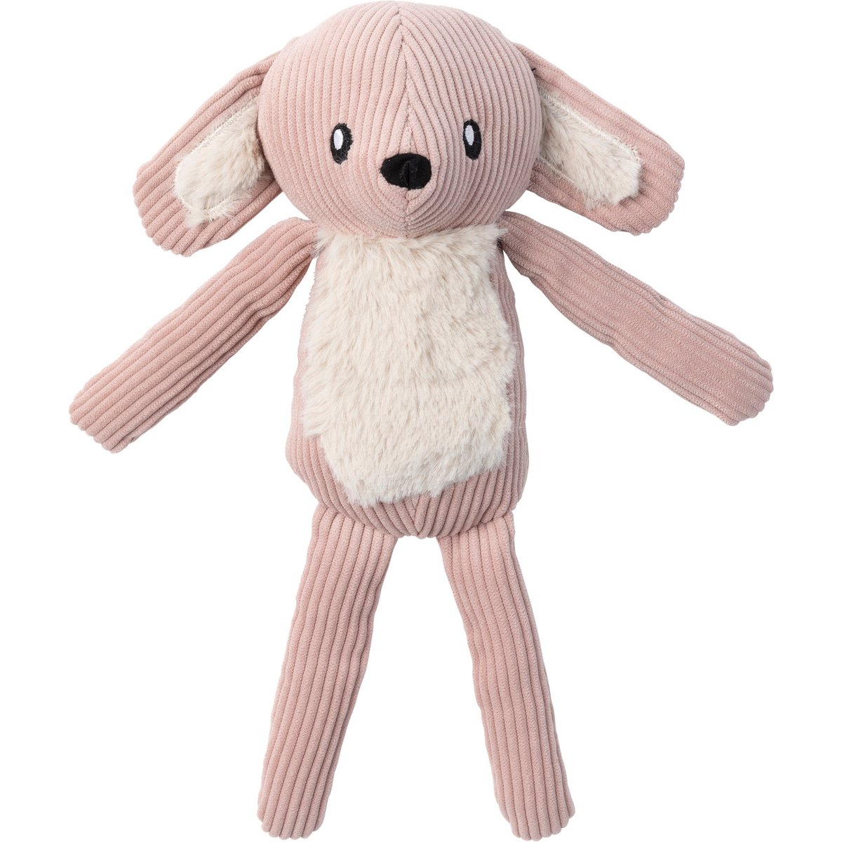 FuzzYard Life Bunny Squeaky Plush Dog Toy, Soft Blush